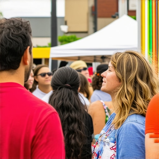 Crowd of Boise residents at a community event showcasing local businesses