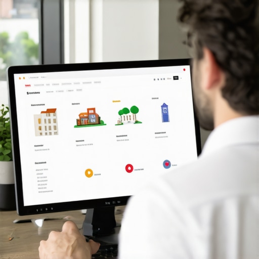 Expert Analyzing Boise GMB Profiles for Advanced Optimization SEO specialist reviewing Boise Google My Business profiles on a laptop with Boise landmarks in background.