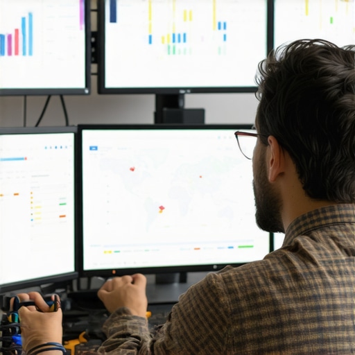 Analyzing Boise Local SEO Data Person reviewing local SEO metrics on computer screens showing Boise maps and rankings
