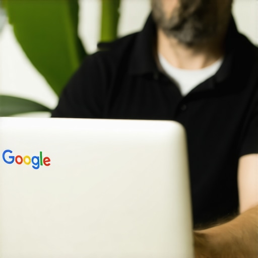 Local Boise business owner updating GMB profile on a laptop.