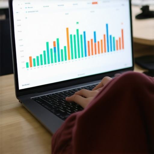 Person analyzing SEO data on a laptop in Boise