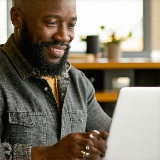 Business owner enhancing Boise business profile online.