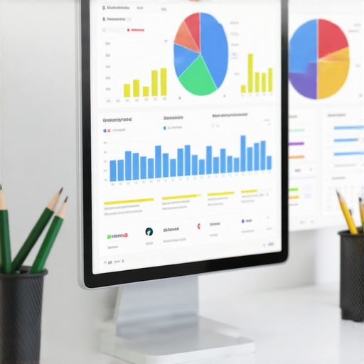 A close-up of a computer screen displaying local SEO performance metrics, citations, and ranking trends