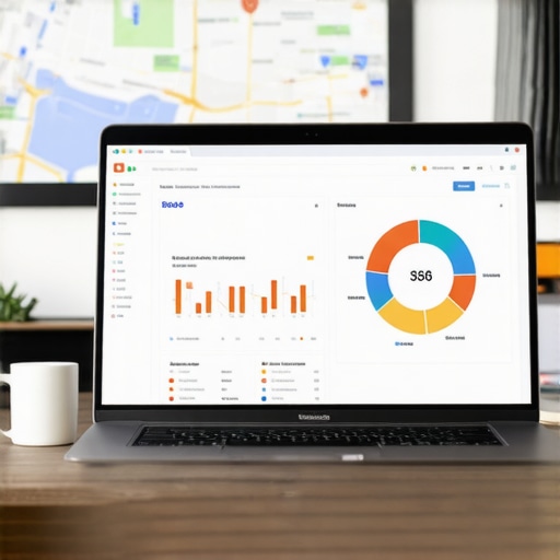 Tools for Boise Local SEO Maintenance Laptop with SEO analytics and Boise maps on screen.