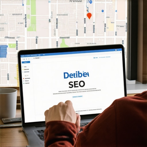 Person reviewing Boise local SEO audit on laptop with city map.